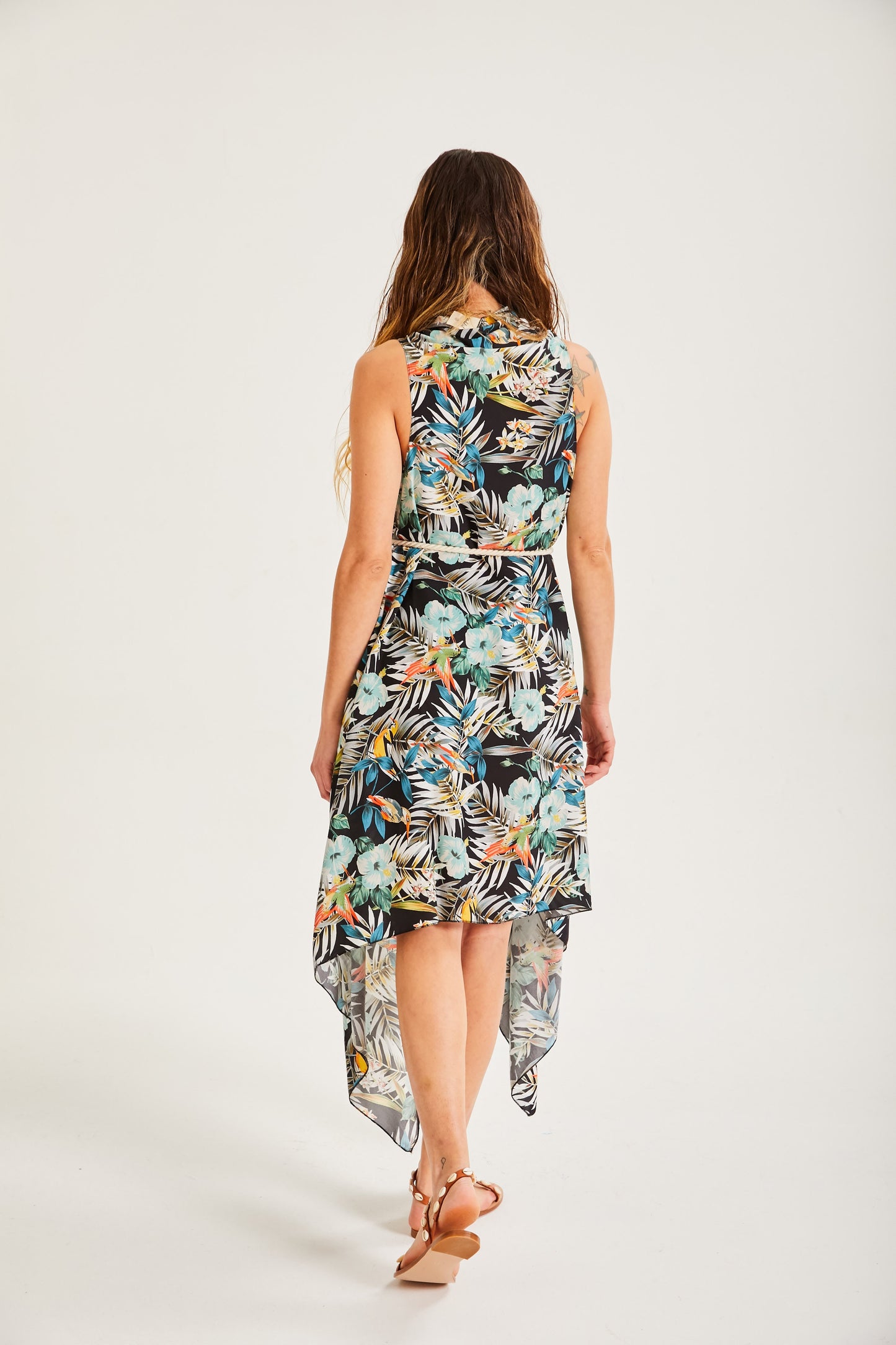 Birds of Paradise Asymmetrical Dress