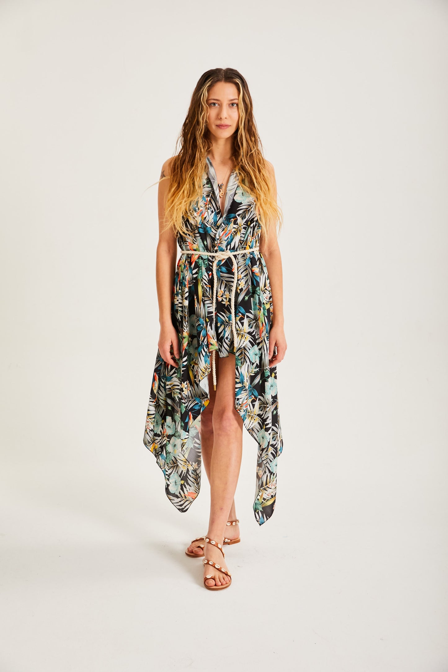 Birds of Paradise Asymmetrical Dress