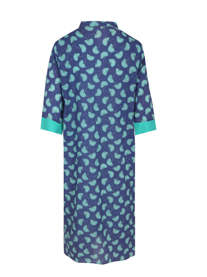 Leaves on Blue Chemise