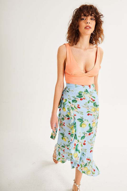 Cherry Blossom Ruffle Pareo